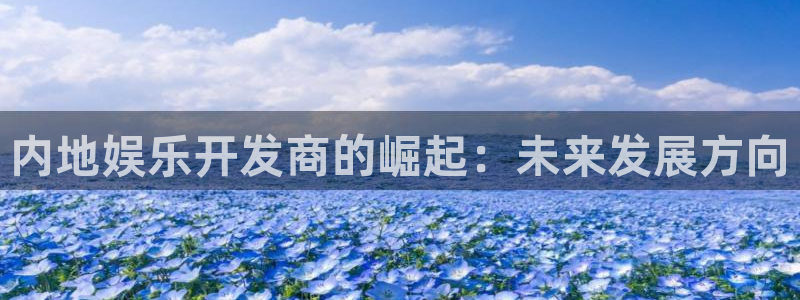南宫NG下载入口：内地娱乐开发商的崛起：未来发展方向